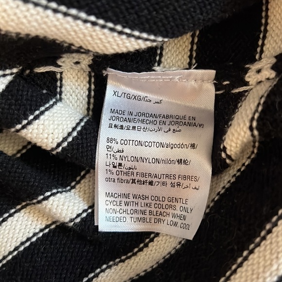 Charter Club - Striped Sweater - Black & Cream - XL - Picture 7 of 9